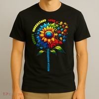 Autism Awareness Sunflower Quotes T-Shirt thumb 3
