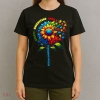 Autism Awareness Sunflower Quotes T-Shirt thumb 4