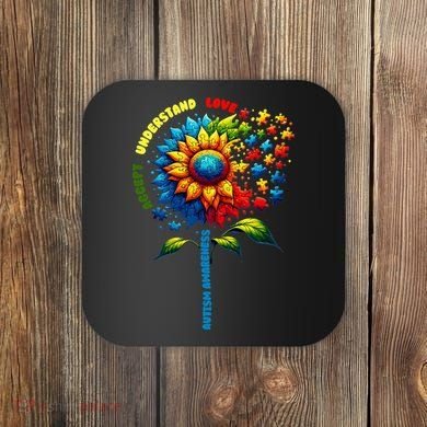 Autism Awareness Sunflower Quotes Coaster