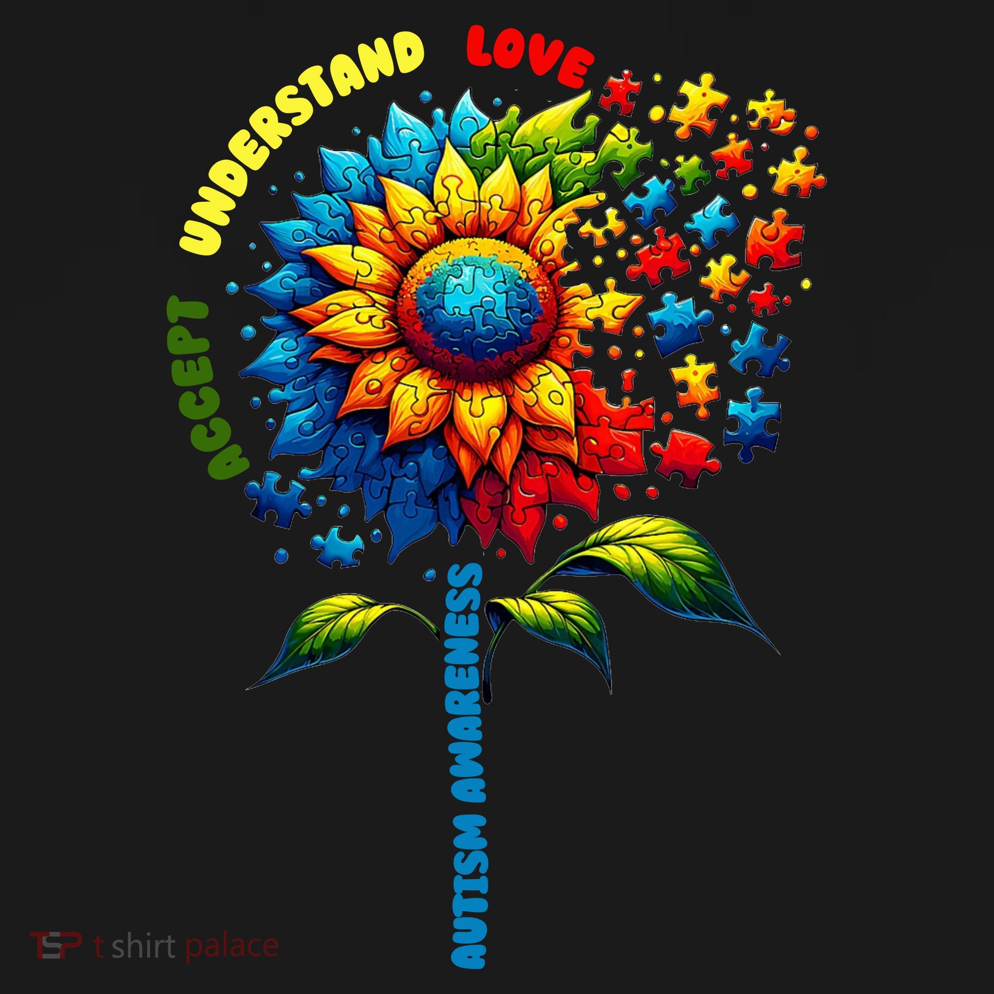 Autism Awareness Sunflower Quotes Polo