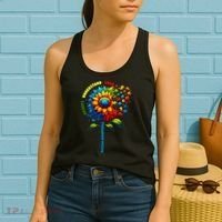 Autism Awareness Sunflower Quotes Women's Tank Top thumb 2