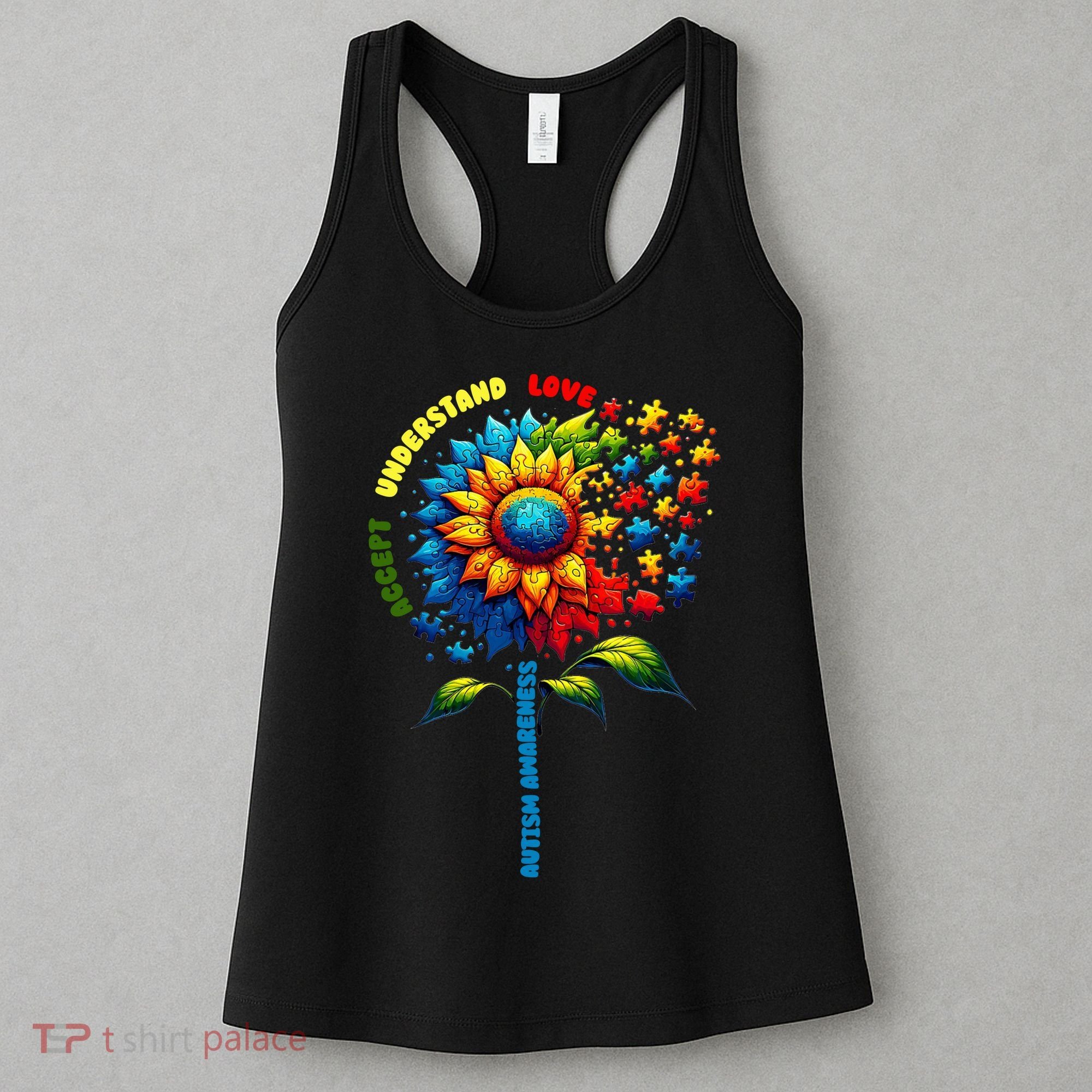 Autism Awareness Sunflower Quotes Women's Tank Top