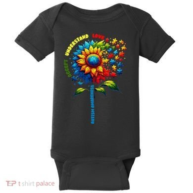 Autism Awareness Sunflower Quotes Baby Bodysuit
