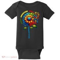 Autism Awareness Sunflower Quotes Baby Bodysuit thumb 0