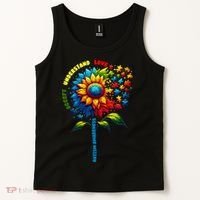Autism Awareness Sunflower Quotes Tank Top thumb 2