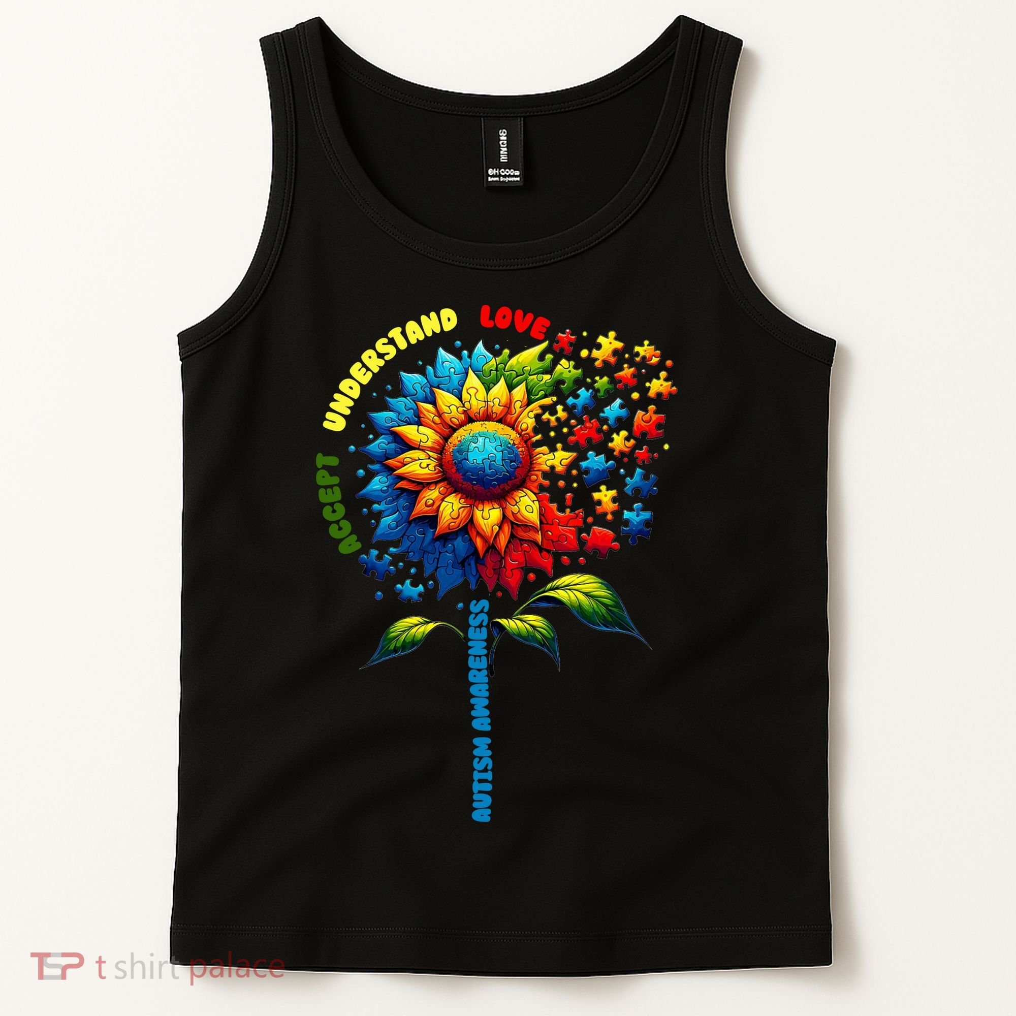 Autism Awareness Sunflower Quotes Tank Top