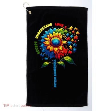Autism Awareness Sunflower Quotes Golf Towel