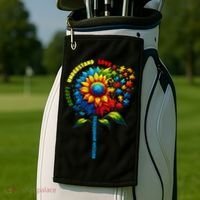 Autism Awareness Sunflower Quotes Golf Towel thumb 2