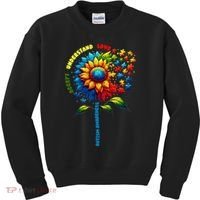 Autism Awareness Sunflower Quotes Kids Sweatshirt thumb 0