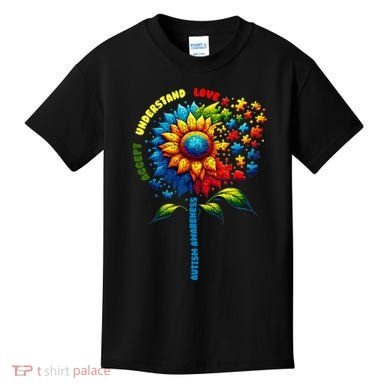 Autism Awareness Sunflower Quotes Kids T-Shirt