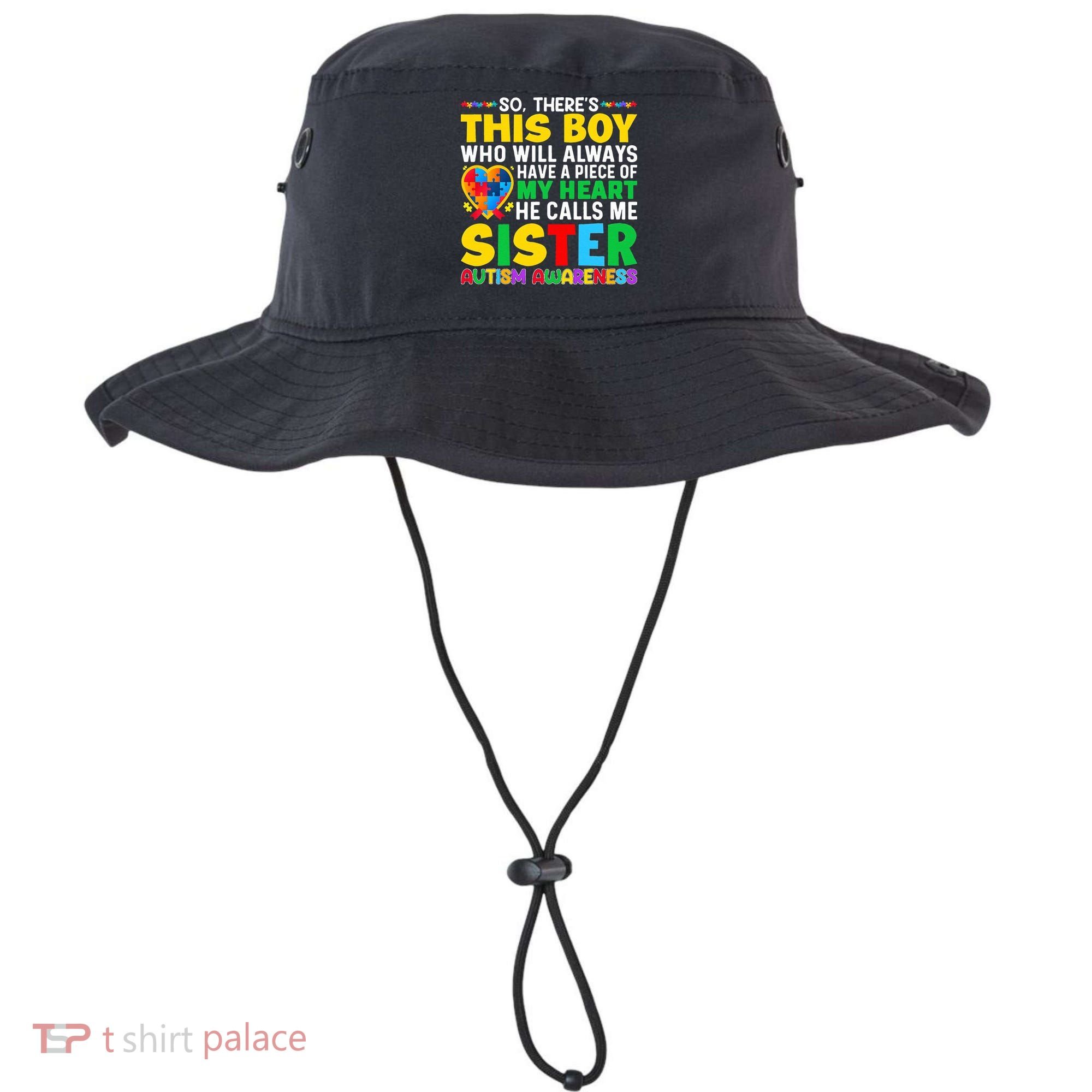 Autism Awareness Support Autistic Brother By Sister Bucket Hat