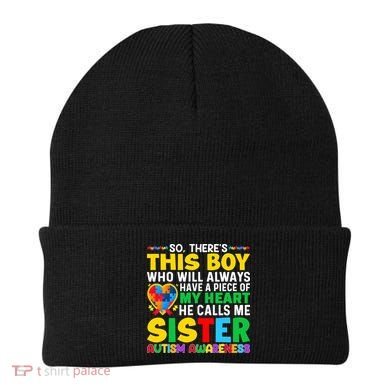 Autism Awareness Support Autistic Brother By Sister Beanie