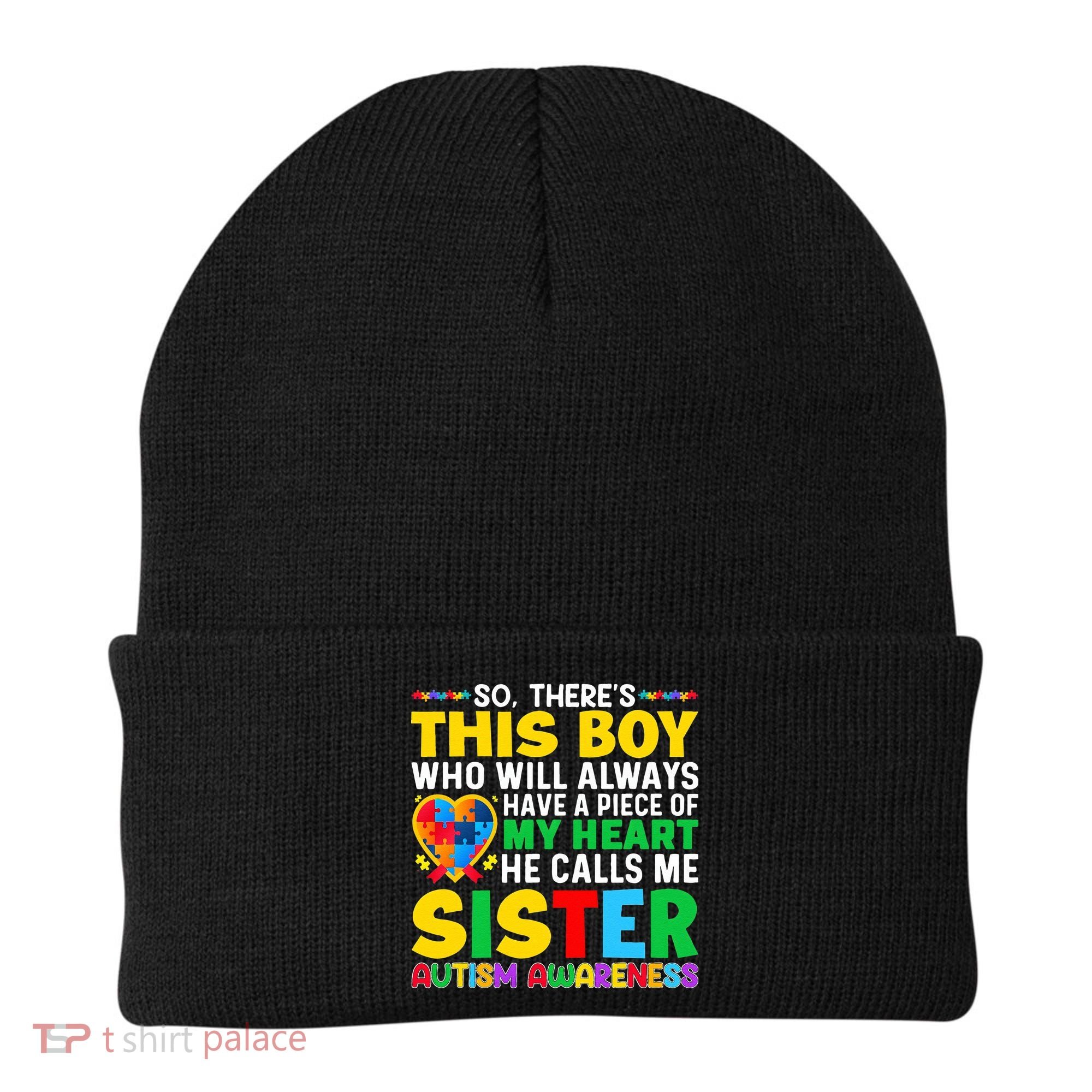 Autism Awareness Support Autistic Brother By Sister Beanie