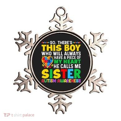 Autism Awareness Support Autistic Brother By Sister Ornament