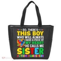 Autism Awareness Support Autistic Brother By Sister Tote Bag thumb 0