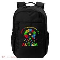Autism Awareness Sunflower Puzzle Accept Understand Love Backpack thumb 0