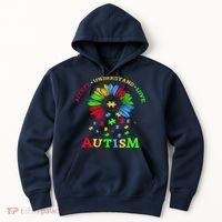 Autism Awareness Sunflower Puzzle Accept Understand Love Hoodie thumb 0