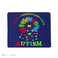 Autism Awareness Sunflower Puzzle Accept Understand Love Mousepad thumb 0