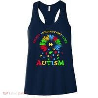 Autism Awareness Sunflower Puzzle Accept Understand Love Women's Tank Top thumb 0