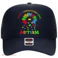 Autism Awareness Sunflower Puzzle Accept Understand Love Hat thumb 0