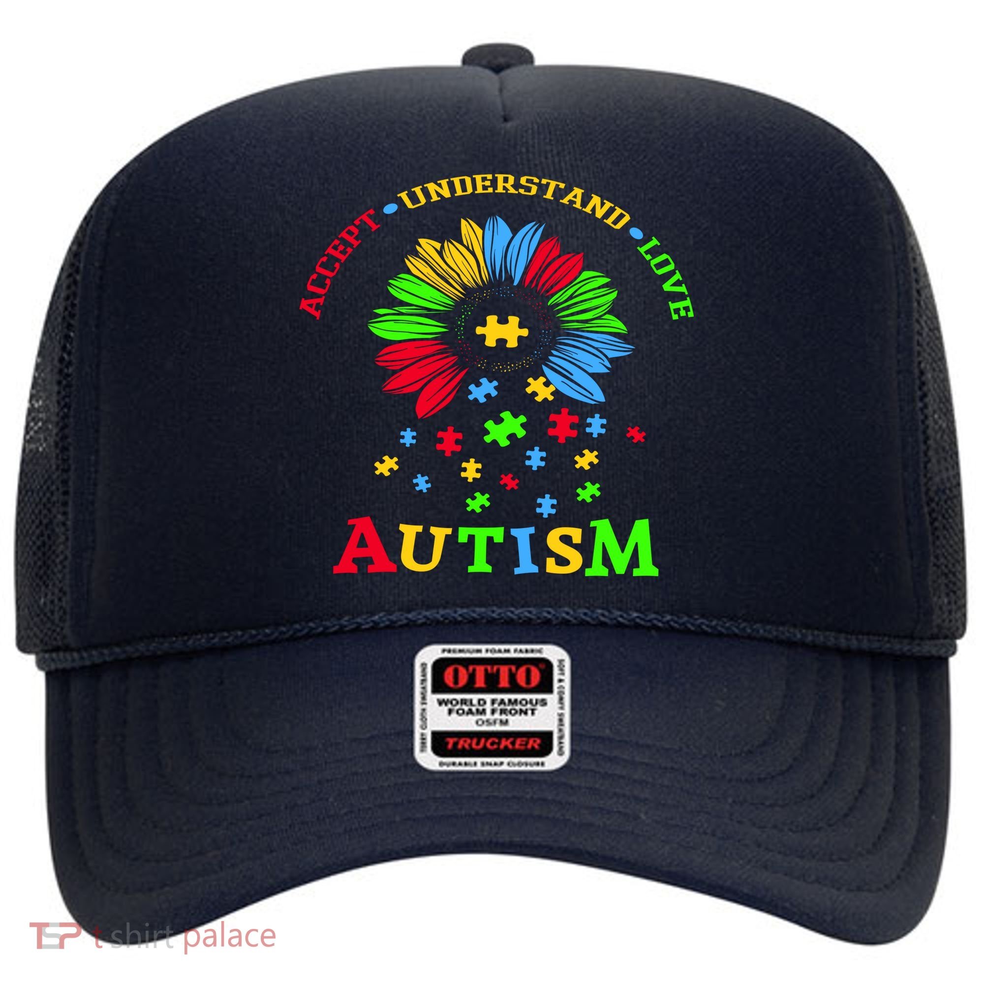 Autism Awareness Sunflower Puzzle Accept Understand Love Hat