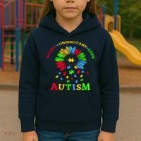 Autism Awareness Sunflower Puzzle Accept Understand Love Kids Hoodie thumb 3