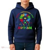Autism Awareness Sunflower Puzzle Accept Understand Love Kids Hoodie thumb 4