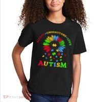 Autism Awareness Sunflower Puzzle Accept Understand Love Kids T-Shirt thumb 2