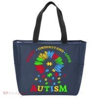 Autism Awareness Sunflower Puzzle Accept Understand Love Tote Bag thumb 0