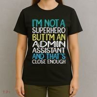 Admin Assistant Superhero Administrative Assistant T-Shirt thumb 4