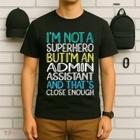 Admin Assistant Superhero Administrative Assistant T-Shirt thumb 6