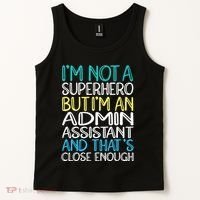 Admin Assistant Superhero Administrative Assistant Tank Top thumb 2