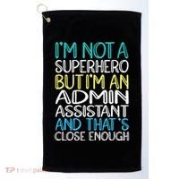 Admin Assistant Superhero Administrative Assistant Golf Towel thumb 0
