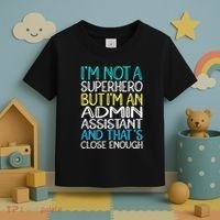 Admin Assistant Superhero Administrative Assistant Toddler T-Shirt thumb 3