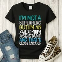 Admin Assistant Superhero Administrative Assistant Women's T-Shirt thumb 3