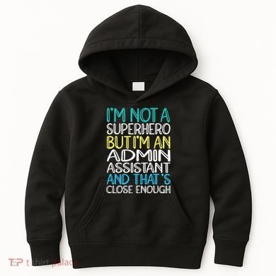 Admin Assistant Superhero Administrative Assistant Kids Hoodie