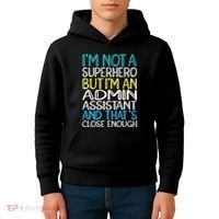 Admin Assistant Superhero Administrative Assistant Kids Hoodie thumb 4