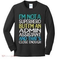 Admin Assistant Superhero Administrative Assistant Kids Long Sleeve Shirt thumb 0