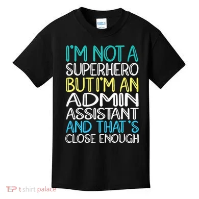 Admin Assistant Superhero Administrative Assistant Kids T-Shirt