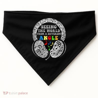 Autism Awareness Seeing The World From A Different Angle Gift USA-Made Doggie Bandana