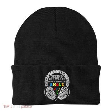 Autism Awareness Seeing The World From A Different Angle Gift Beanie