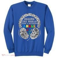 Autism Awareness Seeing The World From A Different Angle Gift Sweatshirt thumb 0