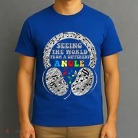 Autism Awareness Seeing The World From A Different Angle Gift T-Shirt thumb 3
