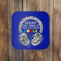 Autism Awareness Seeing The World From A Different Angle Gift Coaster thumb 0