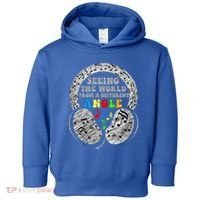 Autism Awareness Seeing The World From A Different Angle Gift Toddler Hoodie thumb 0