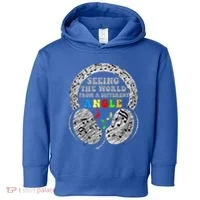Autism Awareness Seeing The World From A Different Angle Gift Toddler Hoodie thumb 0