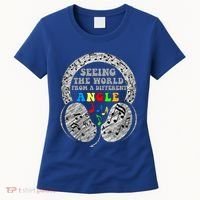 Autism Awareness Seeing The World From A Different Angle Gift Women's T-Shirt thumb 0