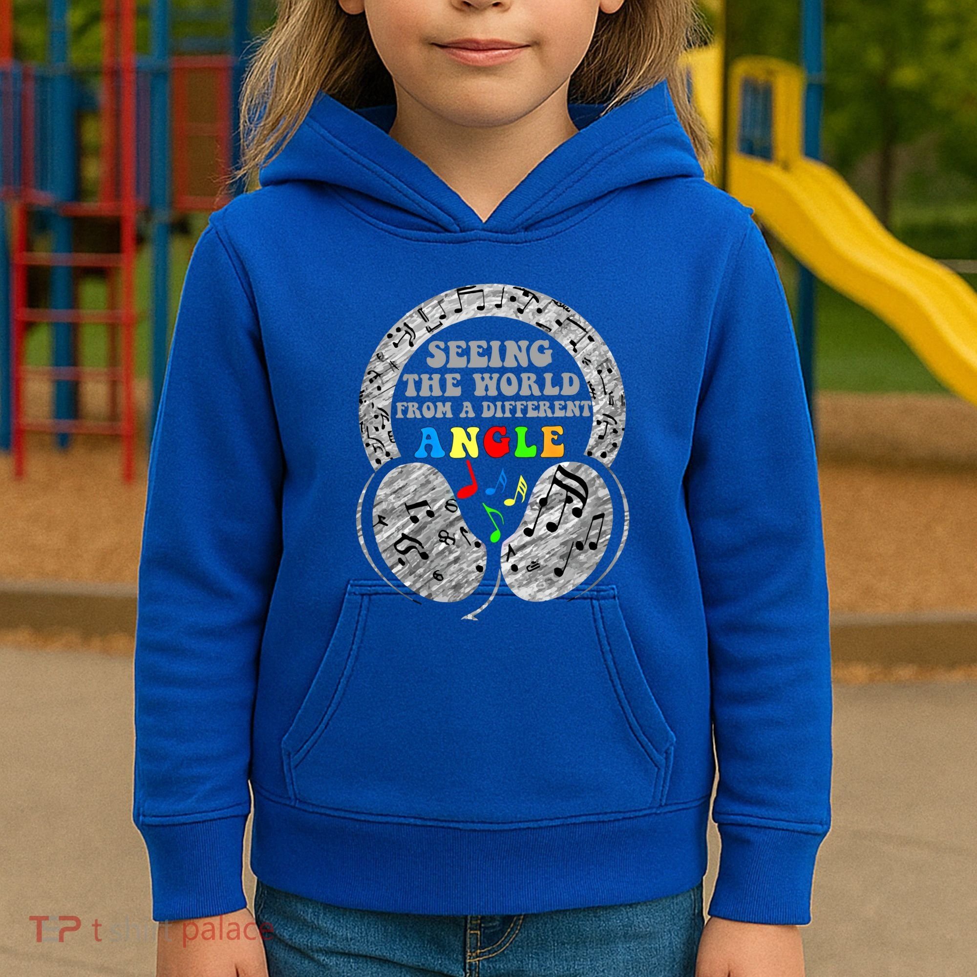 Autism Awareness Seeing The World From A Different Angle Gift Kids Hoodie