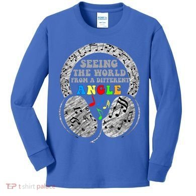 Autism Awareness Seeing The World From A Different Angle Gift Kids Long Sleeve Shirt