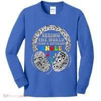 Autism Awareness Seeing The World From A Different Angle Gift Kids Long Sleeve Shirt thumb 0